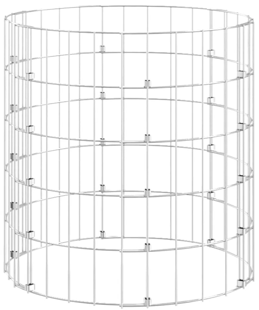 Compostor de jardim Ø50x50 cm aço galvanizado