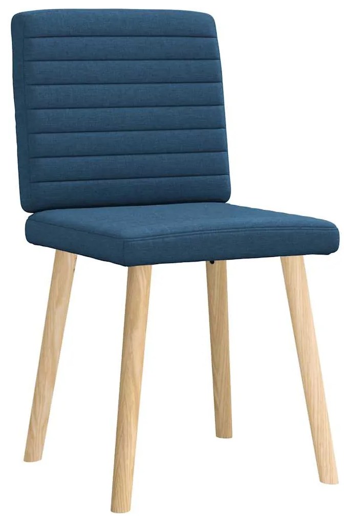 Cadeiras de jantar 2 pcs tecido azul
