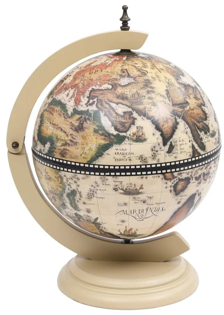 Garrafeira de mesa em forma de globo madeira de eucalipto branco