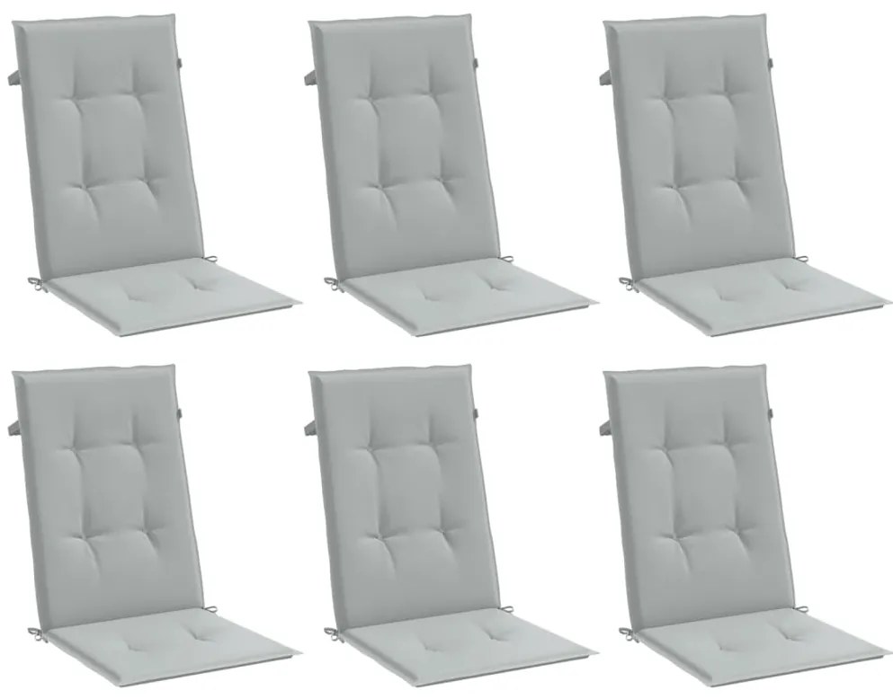 Almofadões para cadeiras altas 6 pcs mesclado tecido
