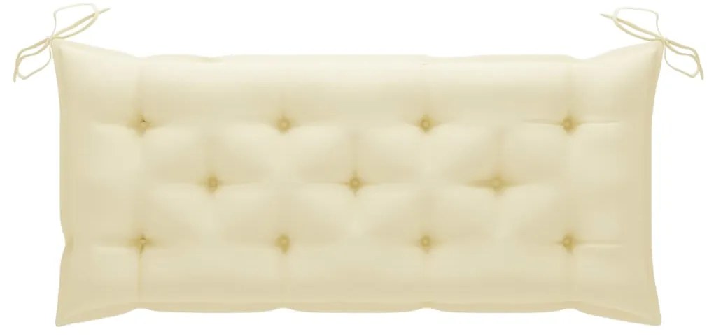 Banco de jardim dobrável com almofadão 118 cm bambu