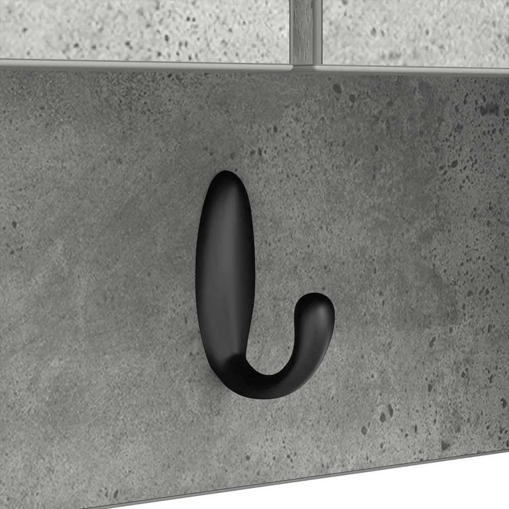 Cabideiro de Parede Cinzento cimento 50 x 20 x 30 cm