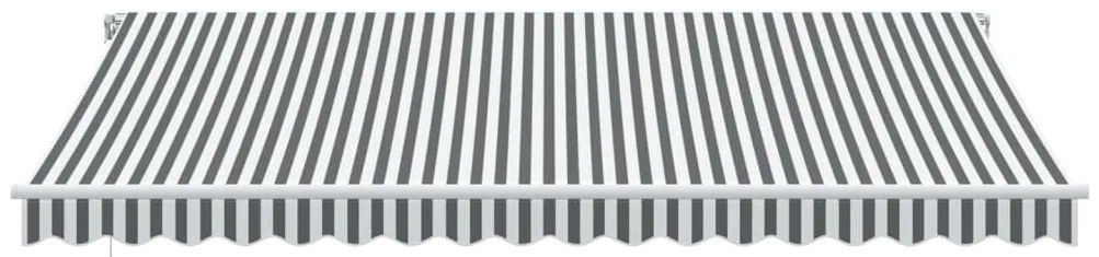 Toldo retrátil manual com LED 450x350 cm antracite/branco