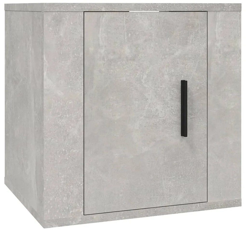 Móveis de TV de parede 2 pcs 40x34,5x40 cm cinzento cimento