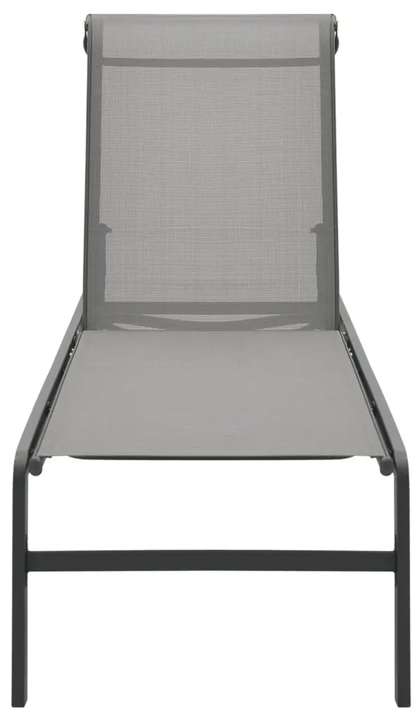 Espreguiçadeiras com mesa 2 pcs textilene e aço