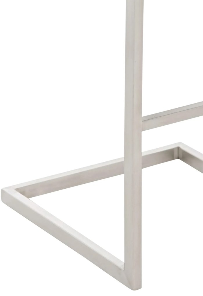 Banco de bar Paros em couro sintético 42 x 104 x 48 cm Preto