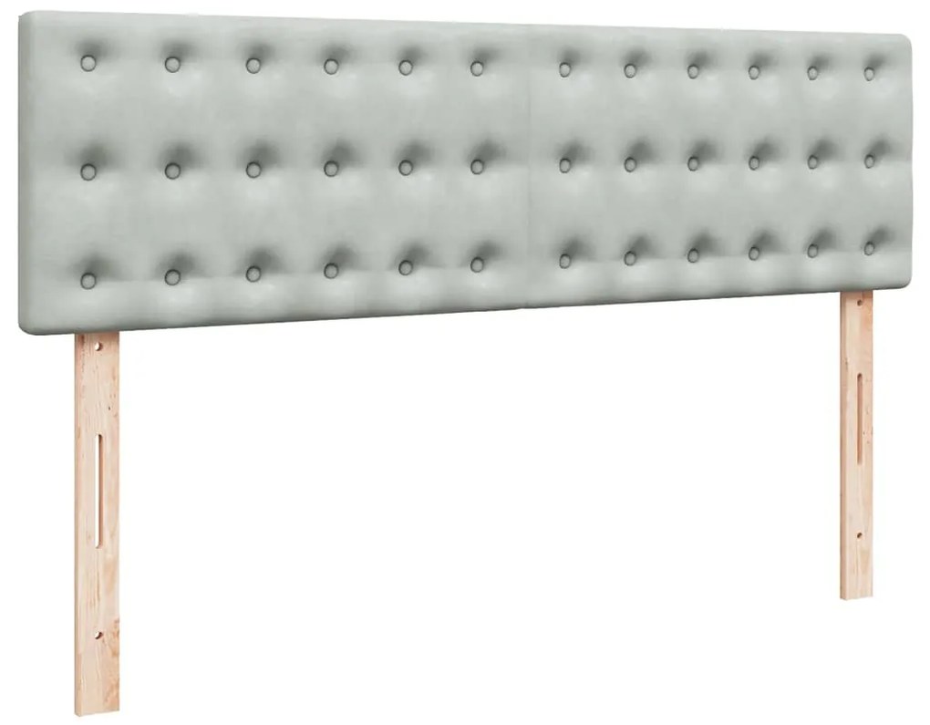 Estrutura de cama otomana com colchão 140x190 cm cinzento claro