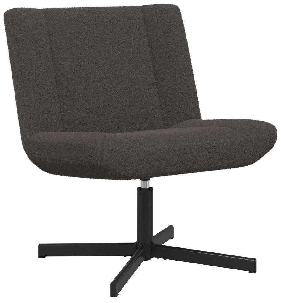 vidaXL Cadeira giratória Cinza Escuro 63 x 75 x 76 cm Pele de Ovelha