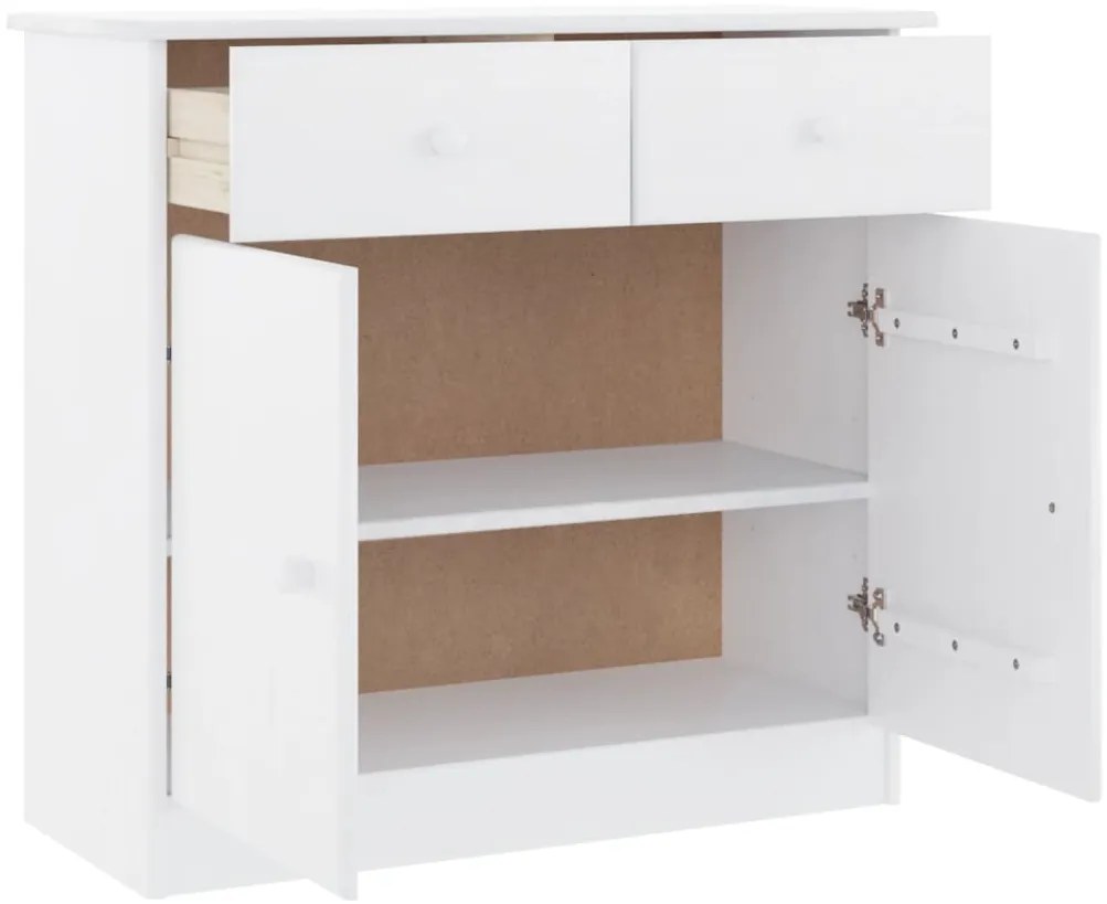 Aparador ALTA 77x35x73 cm madeira de pinho maciça branco