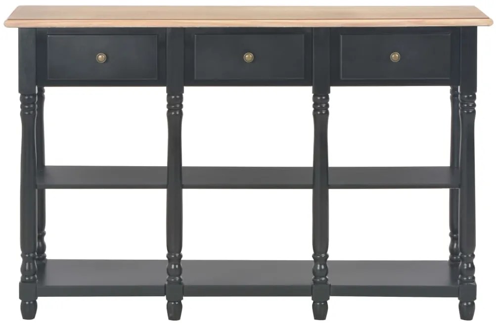 Mesa consola 110x30x76 cm derivados de madeira preto