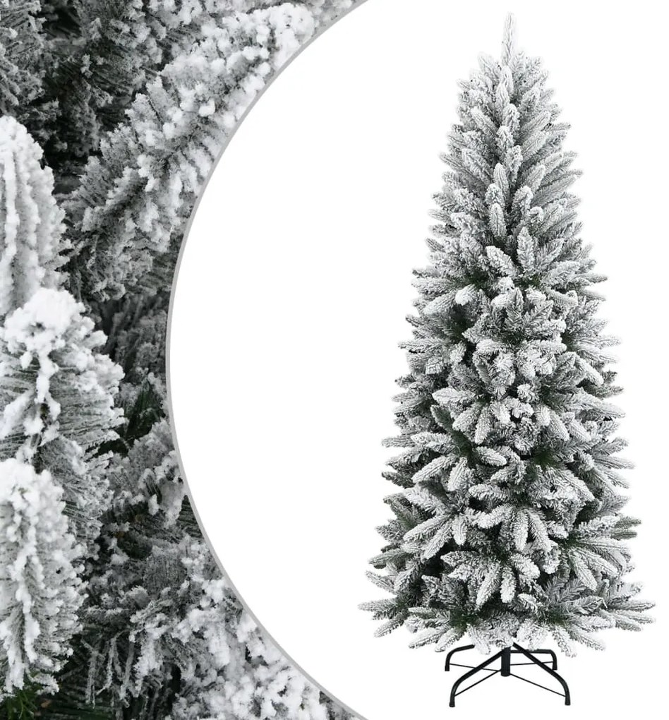Árvore de Natal artificial com neve PVC & PE 210 cm