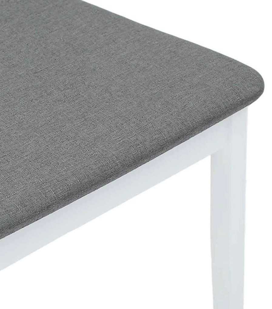 Cadeiras de jantar com almofadões 2 pcs madeira maciça branco