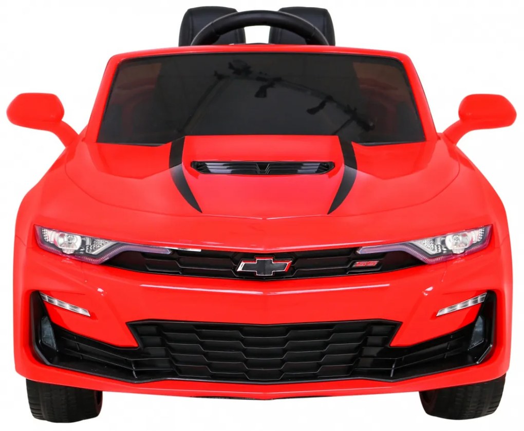 Carro elétrico para Crianças 12V Chevrolet CAMARO 2SS Rodas de EVA, Assento de couro Vermelho