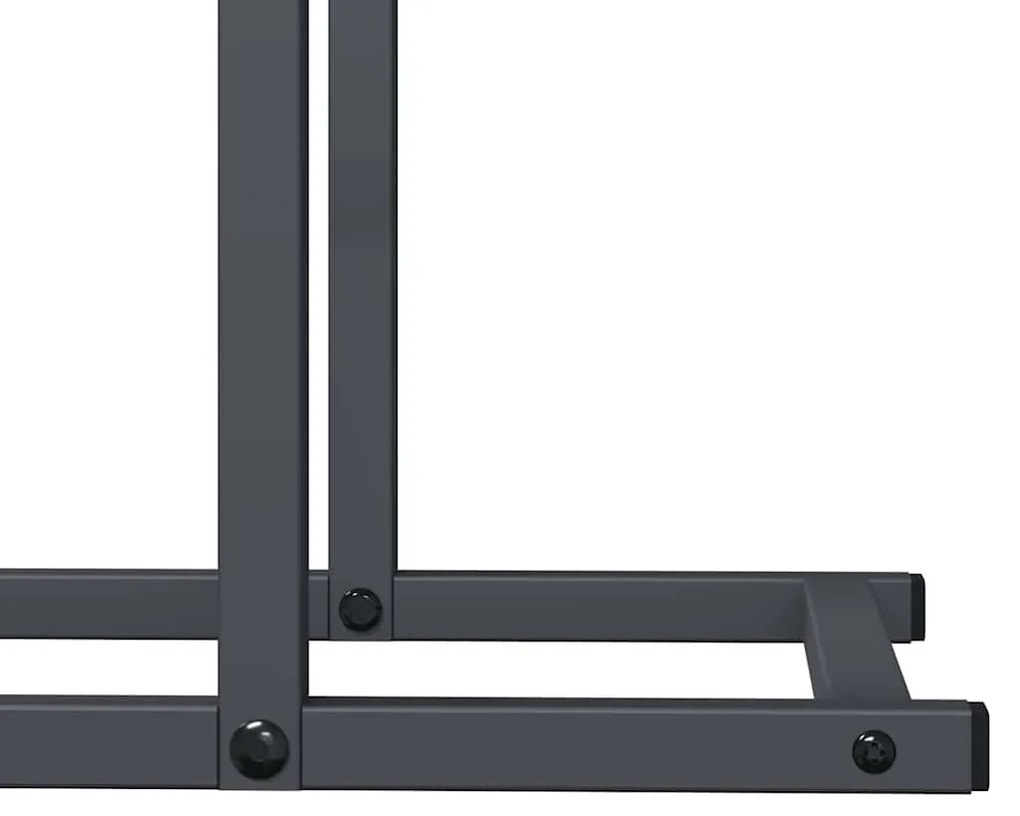 Suporte para lenha 50x25x60 cm aço laminado a frio antracite
