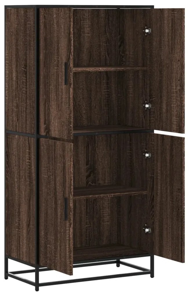 Armário alto 68x35x139cm derivados de madeira carvalho castanho