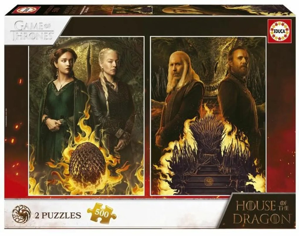 Puzzle Educa House Of The Dragon 500 Peças Puzzle X 2