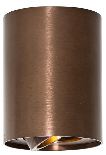 Foco de teto moderno bronze escuro inclinável e rotativo - Rondoo Up Moderno