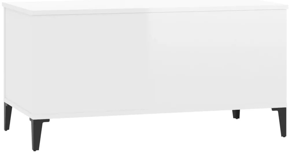 Mesa centro 90x44,5x45 cm derivados de madeira branco brilhante