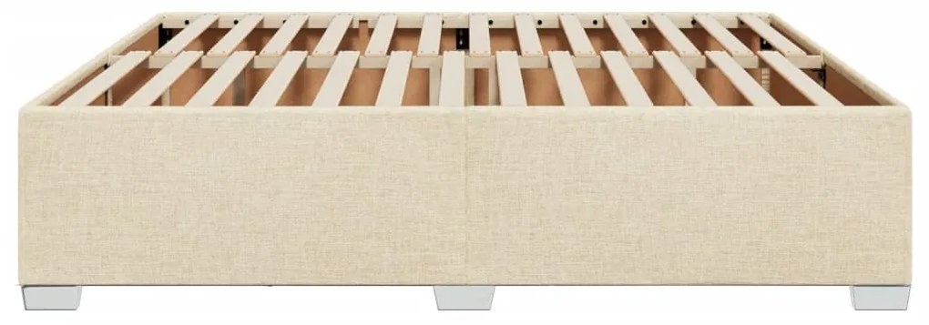 Estrutura de cama sem colchão 180x200 cm tecido cor creme