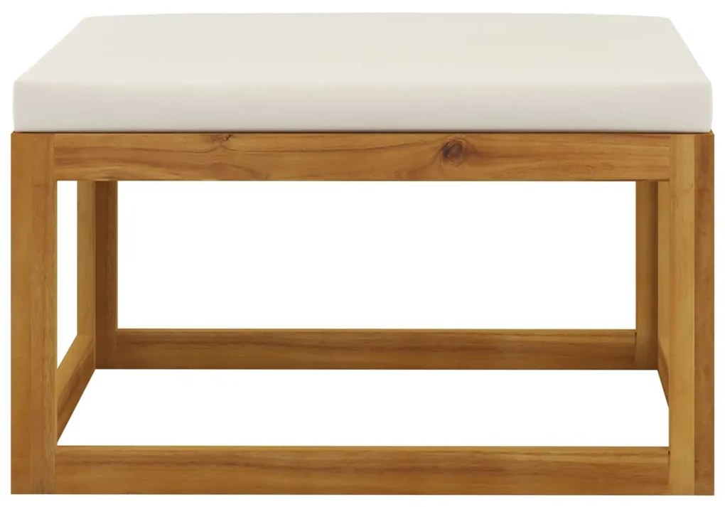 5 pcs conj. lounge jardim c/ almofadões madeira acácia maciça