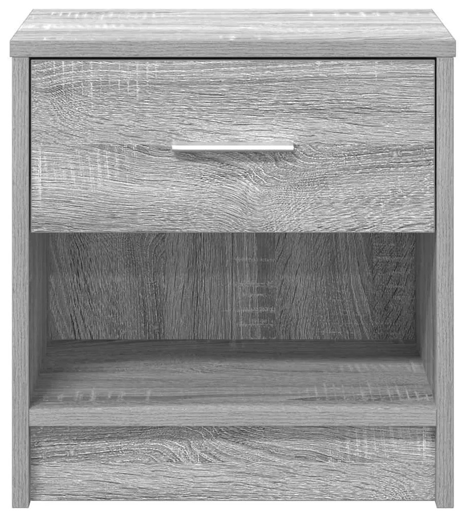 Mesa de cabeceira com gaveta 39x28x41 cm cinzento sonoma