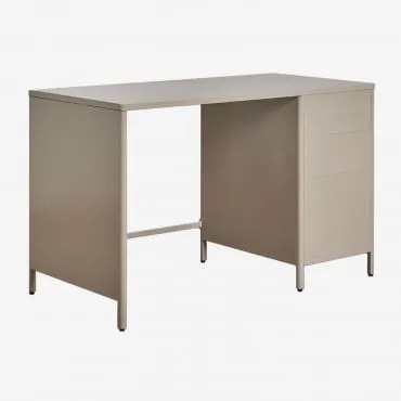 Escrivaninha 120x60 Cm Em Aço Com Gavetas Michigan Moka Brown - Sklum
