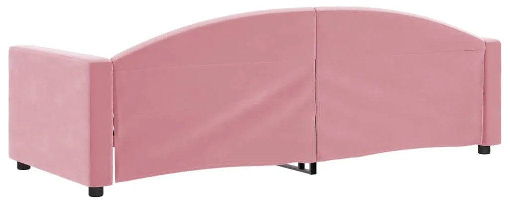 Sofá-cama 80x200 cm veludo rosa