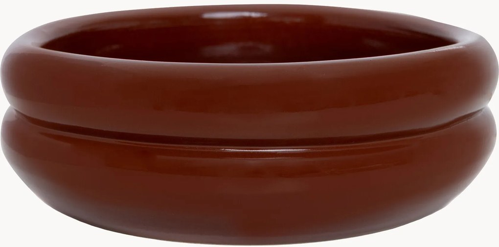 Tigela para animais de estimação em cerâmica pintada à mão Double Row, vários tamanhos