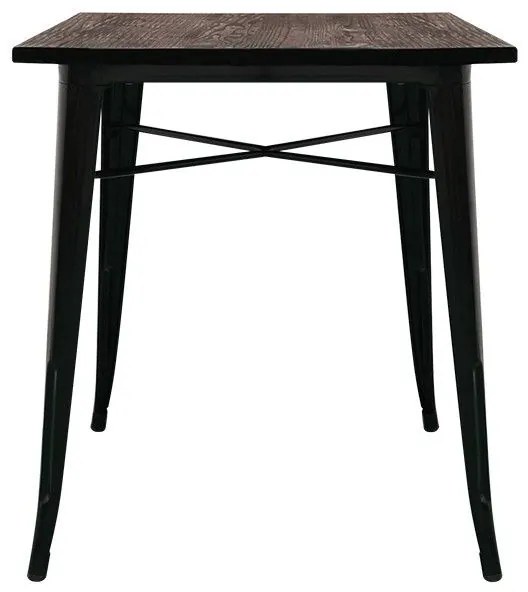 Mesa Torix Quadrada Madeira 70 cm - Preto