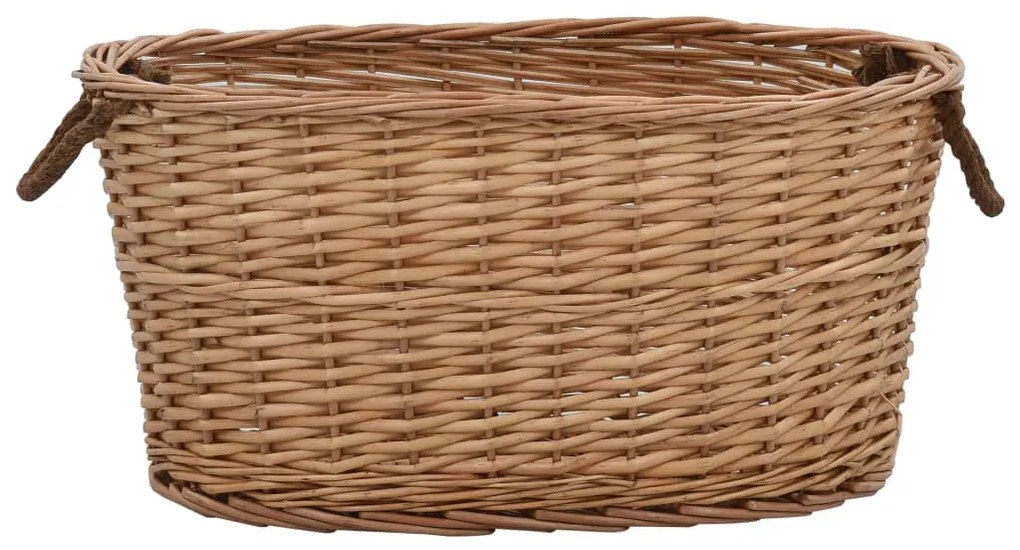 Cesto para lenha com pegas 56x40x28 cm salgueiro natural