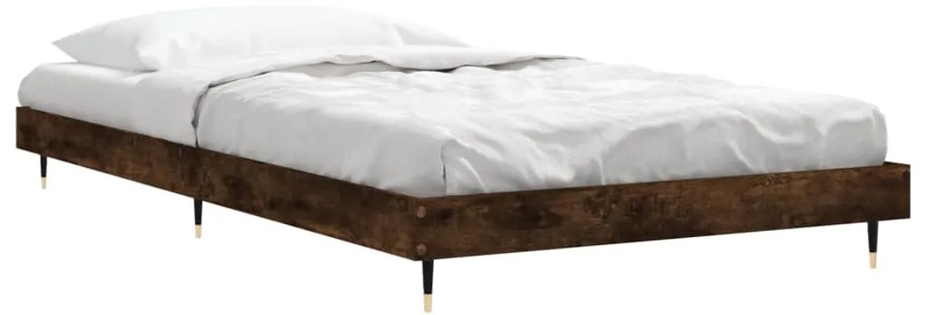 Estrutura cama s/ colchão derivados de madeira carvalho fumado