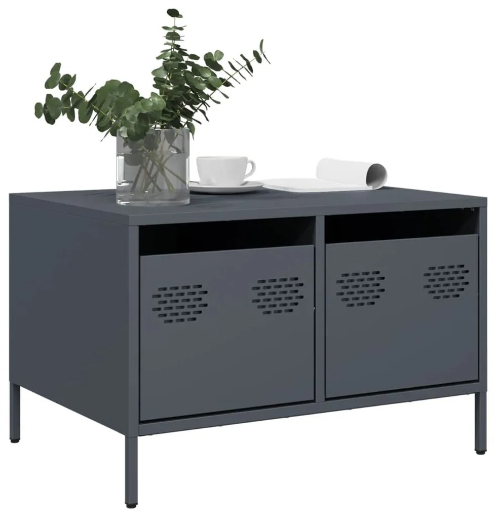vidaXL Móvel de TV 68x50x43,5 cm aço laminado a frio antracite