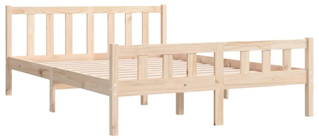 Estrutura de cama pequena casal 120x190 cm pinho maciço