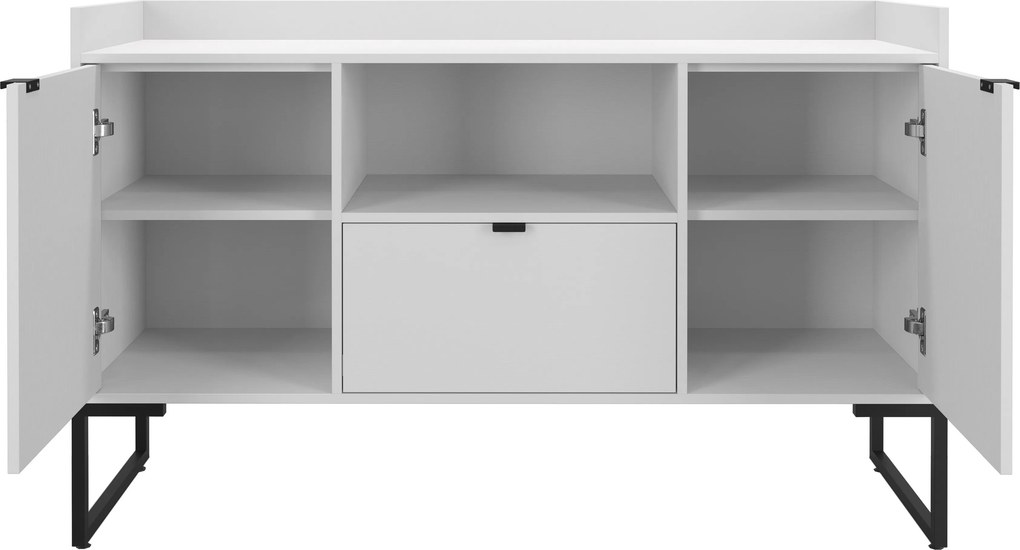 Aparador TOKYO com 2 Portas, 1 Gaveta e Estrutura Metálica Preta – 135