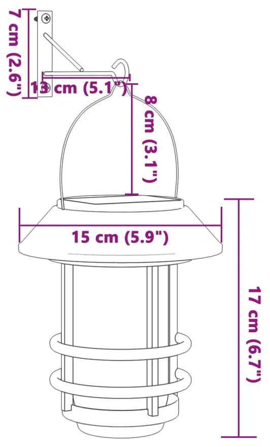 Candeeiros de parede solares para exterior 4 pcs branco