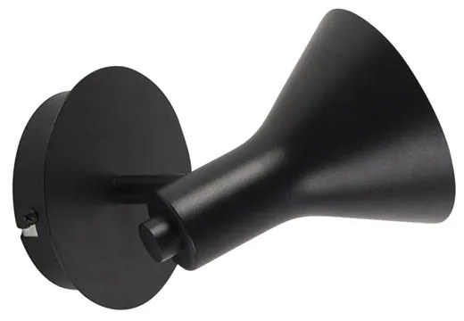 Foco moderno preto com dourado 1-luz - Magno Moderno