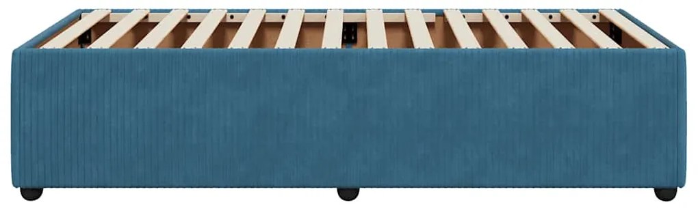 Estrutura de cama 80x200 cm veludo azul