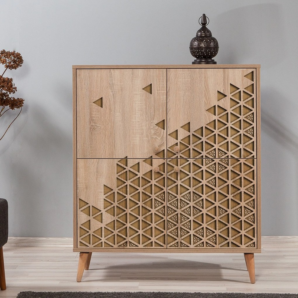Armário Multiusos Multilux – Carvalho Sonoma – 95x111x36 cm