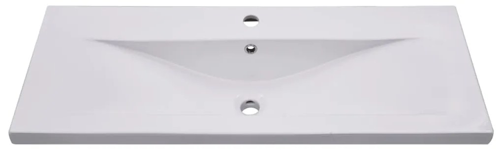Lavatório embutido 101x39,5x18,5 cm cerâmica branco