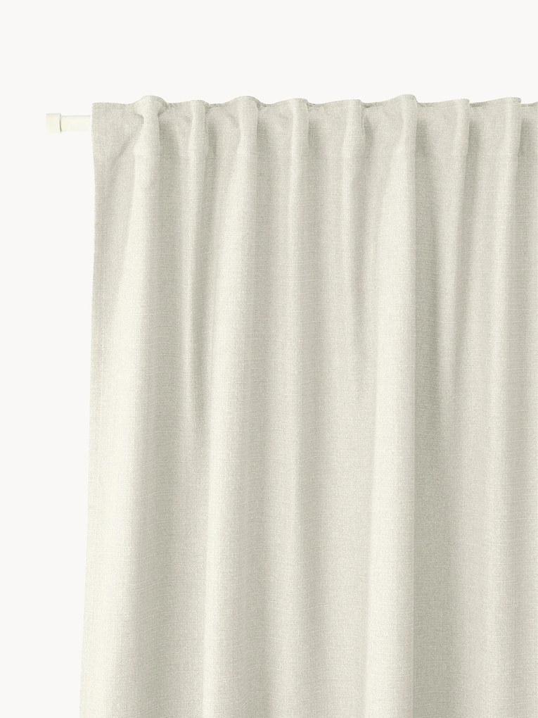 Cortinas opacas com multi-banda Jensen, conjunto de 2, L 130 cm