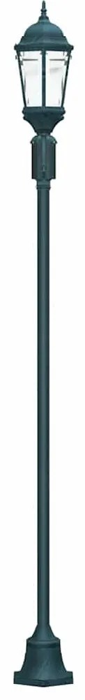 Poste de Luz de Jardim vidaXL 2-Lâmpada E27 Verde 220 cm Alumínio
