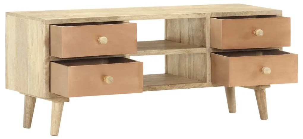 Móvel de TV 110x30x45 cm madeira de mangueira maciça