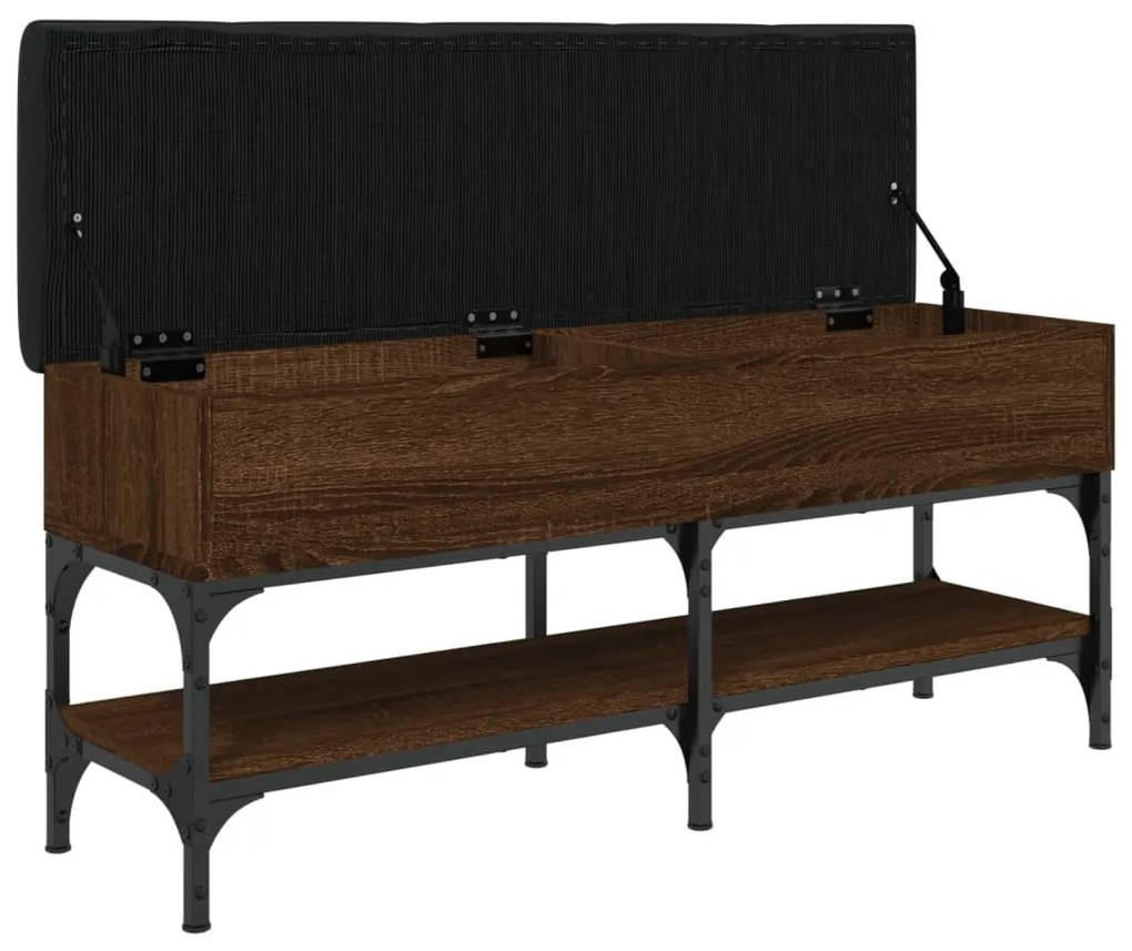 Banco sapateira 102x32x45cm derivados madeira carvalho castanho