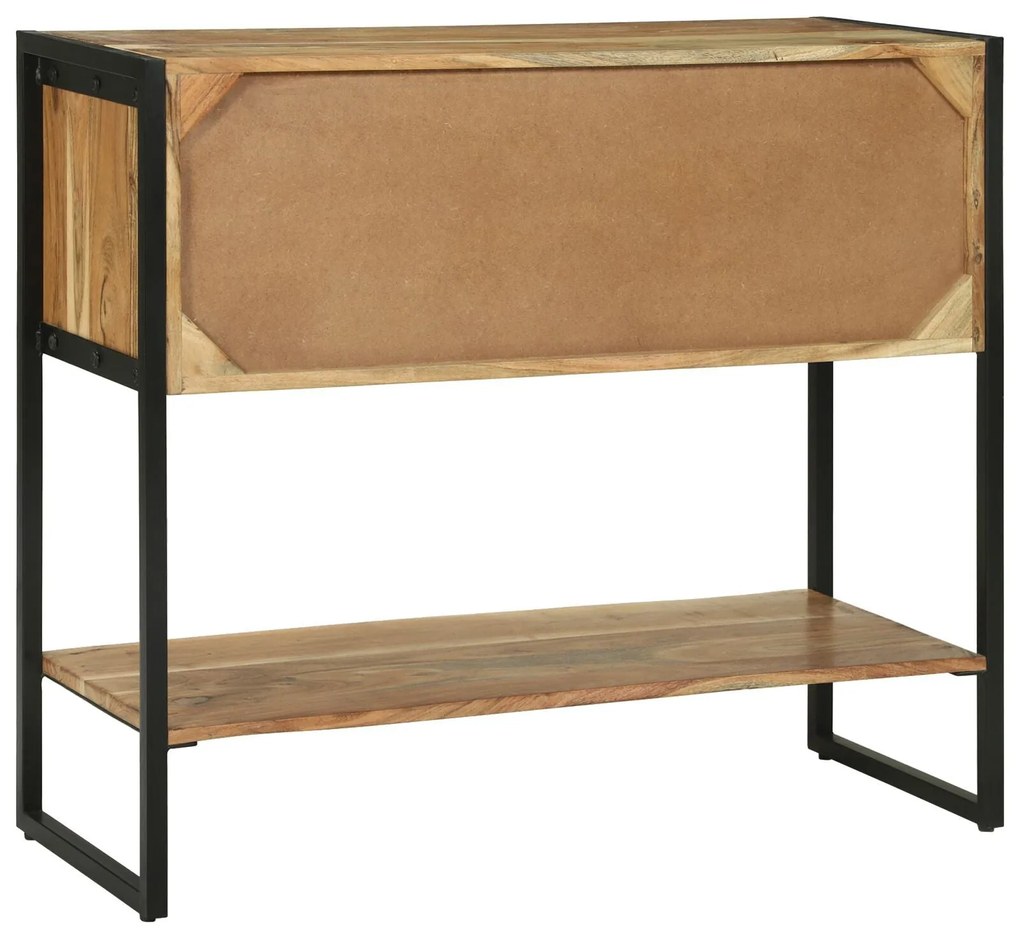 Mesa de Consola 90x35x80 cm Madeira Sólida Acácia