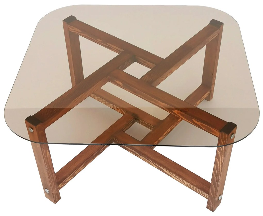 Mesa de Café Zen - Cor Carvalho - 80x40x80cm