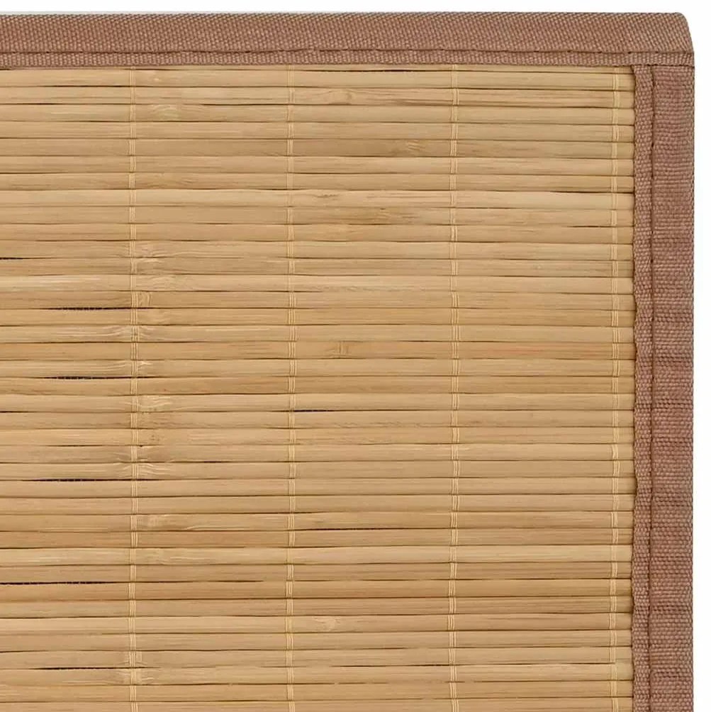 Tapete de bambu 100x160 cm castanho