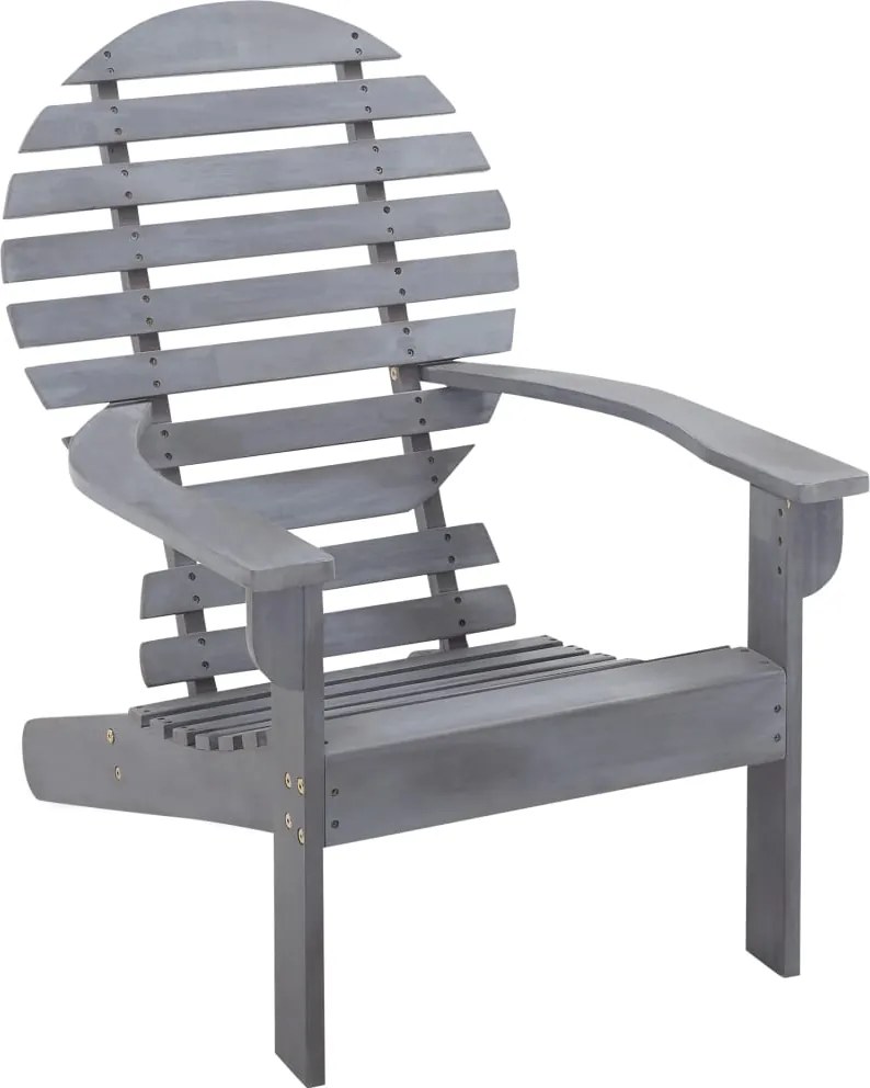 vidaXL Cadeira Adirondack em madeira de acácia maciça cinzento