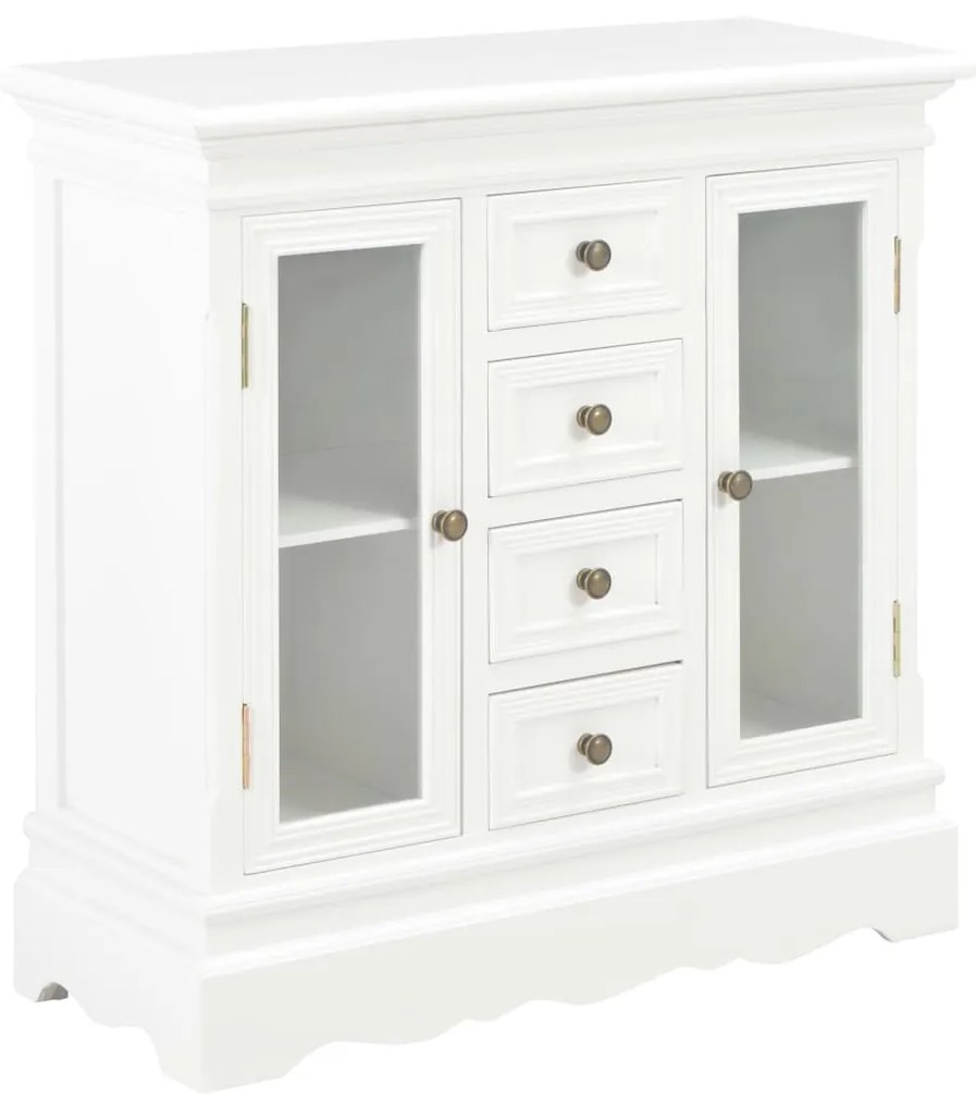 vidaXL Aparador 70x28x70 cm madeira de pinho maciça branco