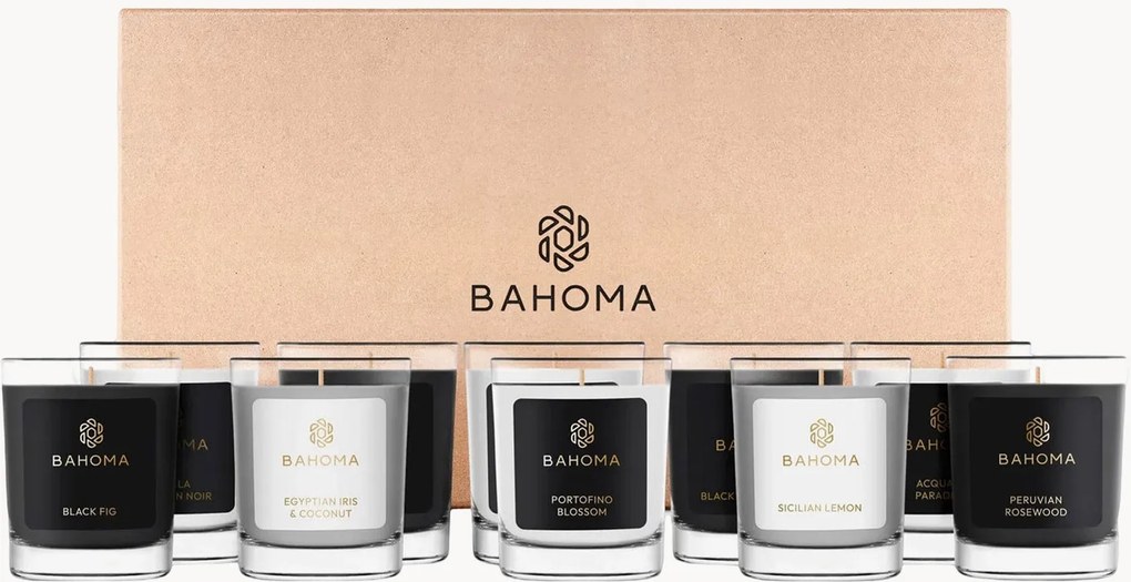 Mini velas perfumadas em caixa de presente Tranquility, conjunto de 10