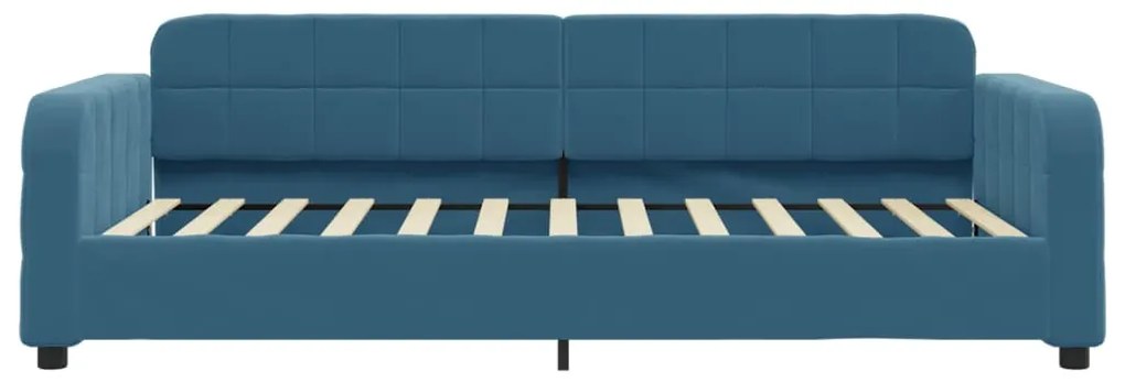 Sofá-cama com colchão 80x200 cm veludo azul